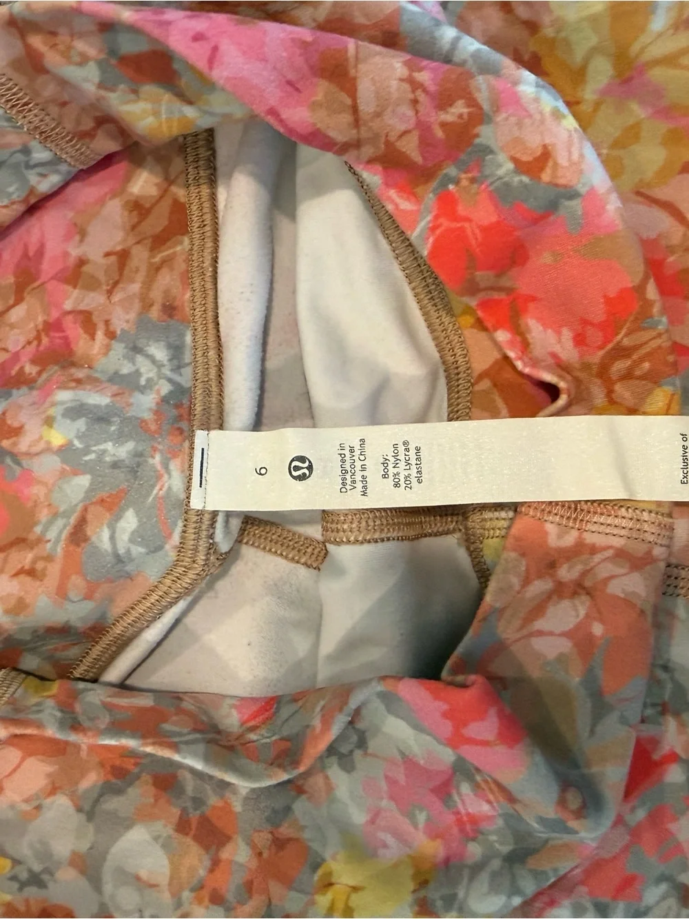 lululemon athletica Floral High-Rise Leggings - Pink, Gray, Brown - Picture 3 of 3
